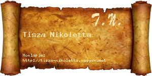Tisza Nikoletta névjegykártya
